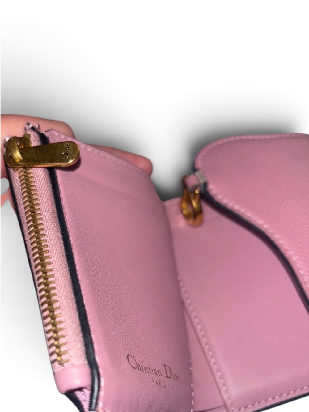 DIOR Saddle Lotus wallet (Lavender Goat Skin) - Picture 11 of 12